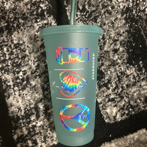 Peace Love Coffee Starbucks tumbler - Picture 1 of 4
